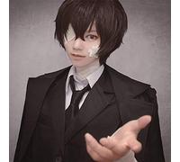 Anime Bungo Stray Dogs Dazai Osamu Cosplay Wig Heat Resistant Short Brown Curly Hair Costume Play Wigs + Wig Cap