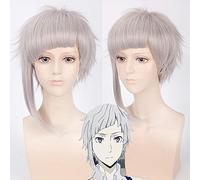 Anime Bungo Stray Dogs Nakajima Atsushi Silver Gray Short Synthetic Hair Heat Resistant Cosplay Halloween Party+Free Wig Cap