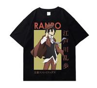 Anime Bungo Stray Dogs T-Shirts Osamu Dazai Pattern Basic O-Neck Tee Chuuya Nakahara Twin Dark Figure Ryunosuke Akutagawa Short Sleeves Ranpo Edogawa Top