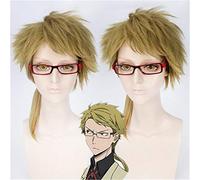 Anime Bungo Stray Dogs Wig Kunikida Doppo Wig Cosplay Costume Men Heat Resistant Light Brown Synthetic Hair Wigs+Wig Cap