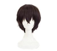 Anime Bungou Stray Dogs Dazai Osamu Cosplay Props Short Curly Wig Heat-Resistant Fiber Hair + Wig Cap Halloween Carnival Party
