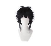 Anime Bungou Stray Dogs Ryunosuke Akutagawa Cosplay Costume Props Short Hair Heat Resistant Fiber Wig + Wig Cap Halloween Party