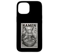 Anime Bunny Eating Ramen Japanese Manga Style Case for iPhone 15