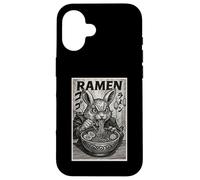 Anime Bunny Eating Ramen Japanese Manga Style Case for iPhone 16