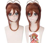 Anime Card Captor Sakura Cosplay Wig Sakura Kinomoto Brown Synthetic Hair CardCaptor Sakura Cosplay Wigs + wig cap One Size wig PL-238-1