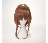 Anime Cardcaptor Sakura Cosplay Wigs Sakura Kinomoto Cosplay Wig Heat Resistant Synthetic Wig Hair Halloween Party Women Wig Brown