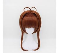 Anime Cardcaptor Sakura Cosplay Wigs Sakura Kinomoto Cosplay Wig Heat Resistant Synthetic Wig Halloween Party Women Cosplay Wigs Brown