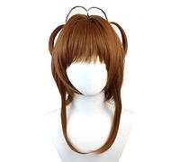 Anime Cardcaptor Sakura Kinomoto wigs Cosplay Costume Card Captor Sakura Women Girl Synthetic Hair Halloween Party wig