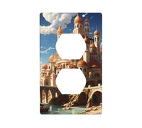 Anime Castle Sky Printed Wall Plate PC Material Impact Resistant UK Standard Heat Resistant Residential Commercial