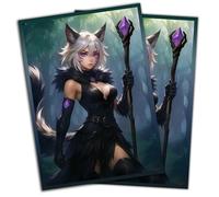 Anime Cat Warlock Card Sleeves 102 Pack - Compatible with MTG & TCGs - Perfect for Y'shtola, Night’s Blessed & Final Fantasy Commander Decks - Premium Card Game Sleeves for Magic