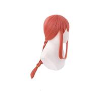 Anime Chainsaw Man Makima Cosplay Wigs Red Braided Long Heat Resistant Synthetic Hair Halloween Party Role Play + Hairnet