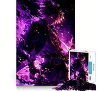 Anime Character in Flames Jigsaw Puzzles for Adults 1000 Think Boost Game Precise Interlock Structure Easy to Learn Family Enjoyment (38x52cm)