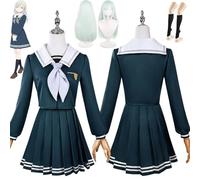 Anime Character Wakaba Mutsumi Cosplay Costume Outfit Bang Dream It's Mygo Role Play JK Uniform Full Set Halloween Party Carnival Dress Up Suit with Wig for Women