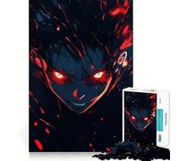 Anime Character with Red Eyes Adult Jigsaw Puzzles1000 Pieces Brain Game Gift High Precision Die Cut Relaxing Indoor Group Activity (38x52cm)
