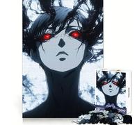 Anime Character with Red Eyes Adults Puzzles 1000 Piece Jigsaws Brain Development Leisure Activity Clean Join Joyful Xmas (38x52cm)