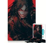 Anime Character with Red Eyes Jigsaw Puzzle 1000 Pieces Cognitive Fun Play High Precision Die Cut Unique Gift for Stress Relief (50x75cm)