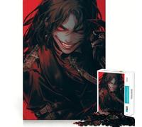 Anime Character with Red Eyes Jigsaws for Adults1000 Pieces Brain Memory Game Fine Cut Premium Finishing Engaging Way to Pass Free Hours (38x26cm)