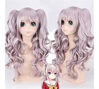 Anime Charlotte Tomori Nao Cosplay Wig Long Curly for Women Heat Resistant Synthetic Hair with Chip Ponytails Party Costume Wigs