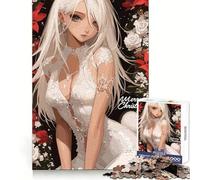 Anime Christmas Girl 1000 Teenager Pieces Jigsaw Puzzle Brain Development Unwind Easily Clean Join Warm Xmas Gift (50x75cm)