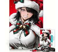 Anime Christmas Girl Adults Puzzles 1000 Piece Jigsaws Recall Skill Fun High Precision Die Cut Easy to Learn Family Enjoyment (38x26cm)
