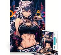 Anime City Girl Hanabi Jigsaw Puzzle 1000 Recall Fun Play Advanced Laser Cutting Tech Holiday Indoor Entertainment Toy (38x52cm)