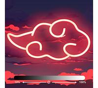 Anime Cloud Neon Sign for Wall Decor Durable and Dimmable Cool LED Lights USB Powered Janpanese Neon Sign for Bedroom, Game Room, Living Room, Party Decoration, Gift for Boys, Friends, Family (Red)
