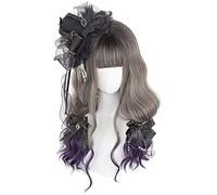 Anime Coer Wig. Ombre Long Wave Hair Lolita Harajuku Wigs with Fringe Synthetic Hair Wig for Women Fashion Cute Girls Daily Wigs