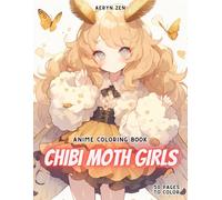 Anime Coloring Book: Chibi Moth Girls