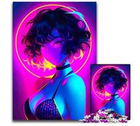 Anime Cool Swimsuit Girl 1000 Piece Jigsaw Puzzles for Adults Difficult Puzzles for Adults for Teenagers Family Game Night BrainChallenging Gift Idea 1000 PCS(38x26cm)