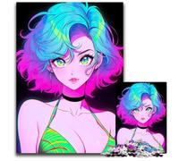 Anime Cool Swimsuit Girl 1000 Piece Puzzle Puzzles for Adults for Teenagers Family Game Night BrainChallenging Gift Idea 1000 PCS(38x26cm)