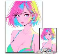 Anime Cool Swimsuit Girl 1000 Piece Puzzle Puzzles for Adults for Teenagers Family Game Night BrainChallenging Gift Idea 1000 PCS(75x50cm)