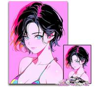 Anime Cool Swimsuit Girl 1000Pc Adults Jigsaw Puzzle Difficult Puzzles for Adults Birthday Gift Idea Challenging Brain Teaser Game 1000 PCS(38x26cm)
