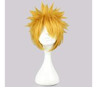 Anime Coser wig Anime Uzumaki Short Yellow Wig Cosplay Costume Men Women Synthetic Hair Halloween Party Wigs