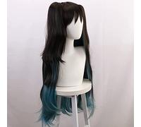 Anime Coser wig Demon Slayer Tokitou Muichirou Cosplay Wigs for Costume Long Hair Wig Anime Harajuku Cute Synthetic Wigs for Party