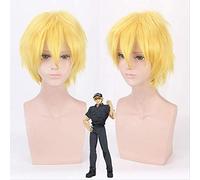 Anime Coser wig Hataraku Saibou Killer T Celll Yellow Short Wig Cosplay Costume Cells at Work Heat Resistant Synthetic Hair+Hairnet