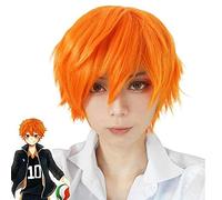 Anime Coser wig Men Anime Cosplay Wig Male Short Orange Koushi Sugawara Nishinoya Yuu hinata haikyuu Synthetic Hair Cos Wigs Peruca Pelucas