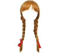 Anime Cosplay Annabelle Wig Doll Long Light Brown Double Tails Hair Accessories Wig for Coser Halloween Party Daily Synthetic Hair Wig With Free Wig Cap