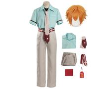 Anime Cosplay Costume for Minamoto Kou Uniform Suit Yashiro Nene Dress Halloween Outfit with Wig (Blue(with wig),XXL)