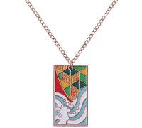 Anime Cosplay Demon Slayer Necklace, Tomioka Giyuu Pendant Jewellery Stainless Steel Anime Character Accessories Gifts for Men Women Kids Manga Fans