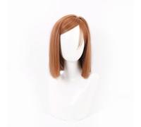 Anime Cosplay Kugisaki Nobara Wig, Brown Short Hair Role Play Wigs for Halloween Costume Party