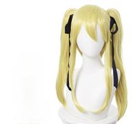 Anime Cosplay Meari Saotome Wig, Blonde Dual Horsetail Short Hair Role Play Wigs for Halloween Costume Party