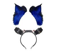 Anime Cosplay Props Wolf Hair Hoop Furry Dynamic Ear for Halloween Headband Furry Kitten Animal Carnivals Weight Detecting Ear Headband