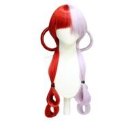 Anime Cosplay Shanks Daughter Uta Red and Purple Long Curly Wig for Halloween Party
