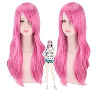 Anime Cosplay The royal elder sister Long Wavy Pink Wig Synthetic Hair Halloween Costume Party Wigs For Women