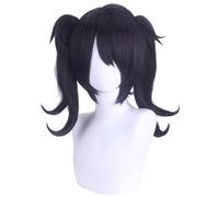 Anime Cosplay Wig Ame-chan Black Short Two Ponytails Halloween Costume Cosplay Wig,For Christmas Carnival Party