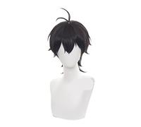 Anime Cosplay Wig Anime Sk8 Miya Cosplay Wig Black Short Straight Heat Resistant Hair Adult Halloween Role Play 33 cm Infinity Sk. Eight + Wig Cap