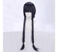 Anime Cosplay Wig, Black Lagoon Roberta Wig, Two Braids Black Long Wig, with Free Wig Cap, for Party, Everyday Wear, Halloween Wig Cosplay