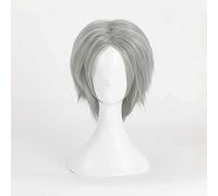 Anime Cosplay Wig, Devil May Cry 5 Dante Cosplay Wig, Short Silver Grey Wig, with Free Wig Cap, for Christmas Carnival Party Halloween Cosplay Wig, Holiday Gifts for Anime Fans