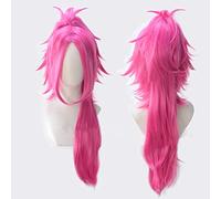 Anime Cosplay Wig, Fate Grand Order Francis Drake Wig, Rose Red Long Ponytail Wig, with Free Wig Cap, for Party, Daily Life, Halloween Wig Cosplay