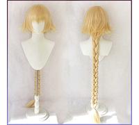 Anime Cosplay Wig, Fate Grand Order Jeanne D'Arc Wig, Double Ponytail Blonde Wig, with Free Wig Cap, for Party, Everyday Wear, Halloween Wig Cosplay (Size: Style 2)